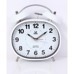 Pearl White Belling Alarm Clock PD-240